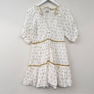BAYBALA Ella Swiss Dot Ruffle Tier Dress, Sunny Sprig